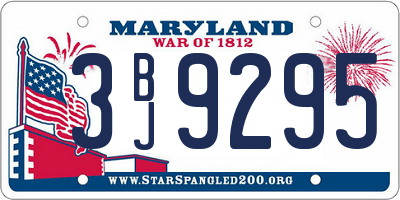 MD license plate 3BJ9295