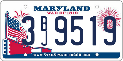 MD license plate 3BJ9519