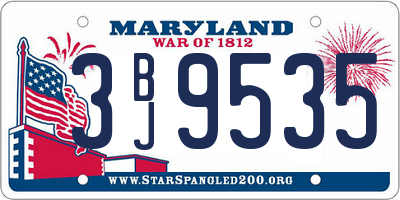 MD license plate 3BJ9535