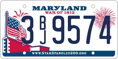 MD license plate 3BJ9574