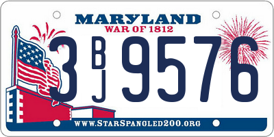 MD license plate 3BJ9576