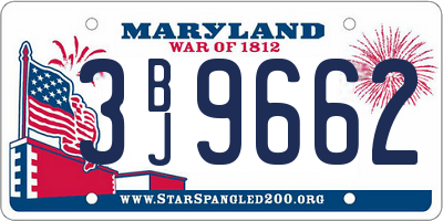 MD license plate 3BJ9662