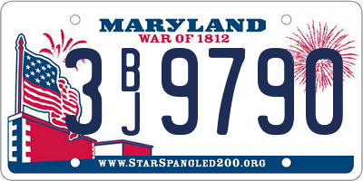 MD license plate 3BJ9790