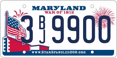 MD license plate 3BJ9900