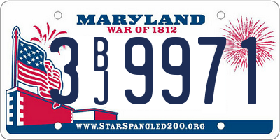 MD license plate 3BJ9971