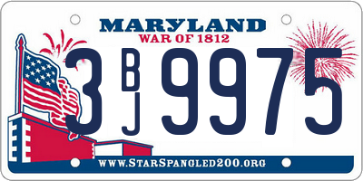 MD license plate 3BJ9975