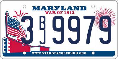 MD license plate 3BJ9979