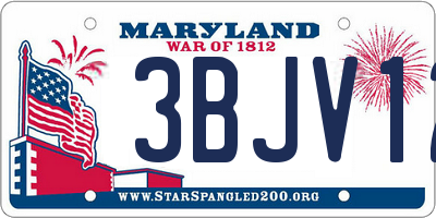 MD license plate 3BJV12