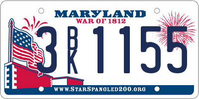 MD license plate 3BK1155