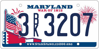 MD license plate 3BK3207