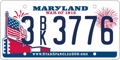MD license plate 3BK3776