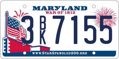 MD license plate 3BK7155