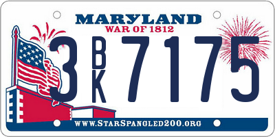 MD license plate 3BK7175