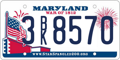 MD license plate 3BK8570