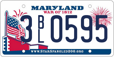 MD license plate 3BL0595