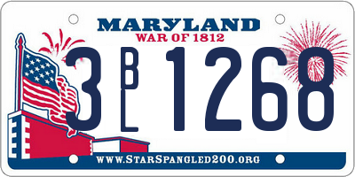 MD license plate 3BL1268