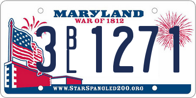 MD license plate 3BL1271