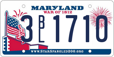 MD license plate 3BL1710