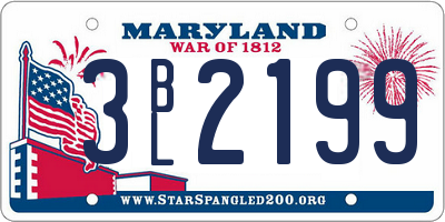 MD license plate 3BL2199