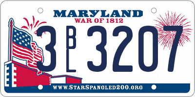 MD license plate 3BL3207