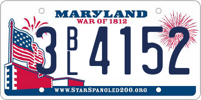 MD license plate 3BL4152