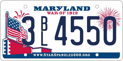 MD license plate 3BL4550