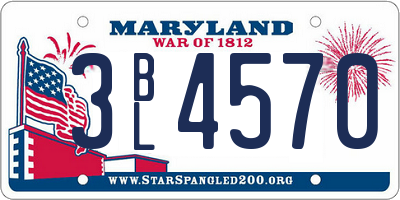 MD license plate 3BL4570