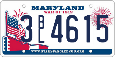 MD license plate 3BL4615