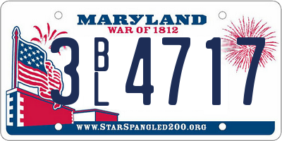 MD license plate 3BL4717