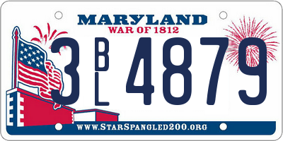 MD license plate 3BL4879