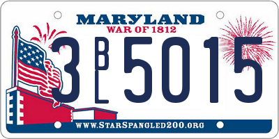 MD license plate 3BL5015