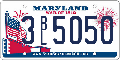 MD license plate 3BL5050