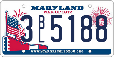 MD license plate 3BL5188
