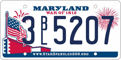MD license plate 3BL5207