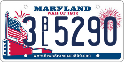 MD license plate 3BL5290