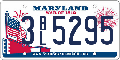MD license plate 3BL5295