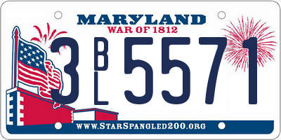 MD license plate 3BL5571