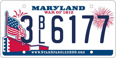 MD license plate 3BL6177