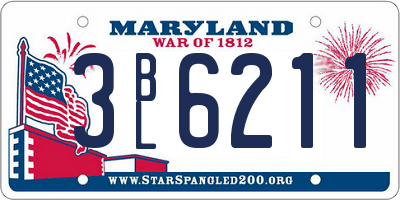 MD license plate 3BL6211