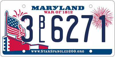 MD license plate 3BL6271