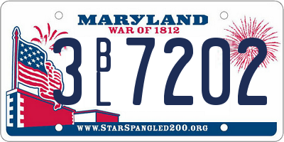 MD license plate 3BL7202