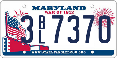 MD license plate 3BL7370