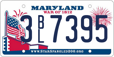 MD license plate 3BL7395