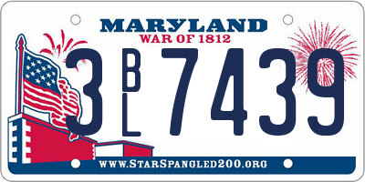 MD license plate 3BL7439