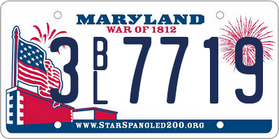 MD license plate 3BL7719