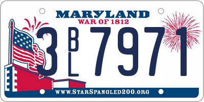 MD license plate 3BL7971