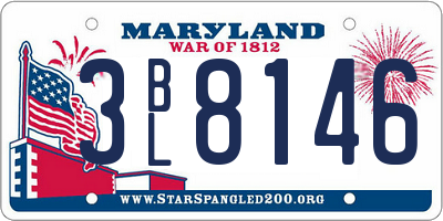 MD license plate 3BL8146