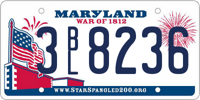 MD license plate 3BL8236