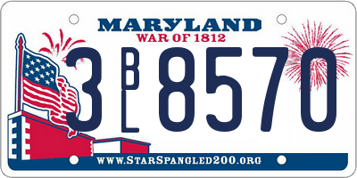 MD license plate 3BL8570