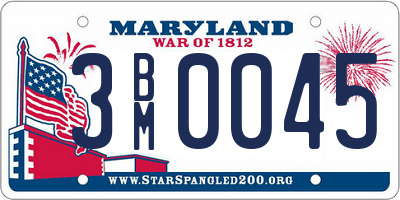 MD license plate 3BM0045
